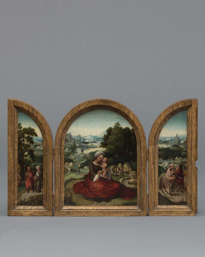 Landscape with Madonna and Child Joseph and Mary Pregnant Rest on the Flight into Egypt